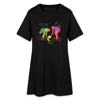Curler Sports d’hiver Curling - Robe T-shirt Femme - noir - Devant