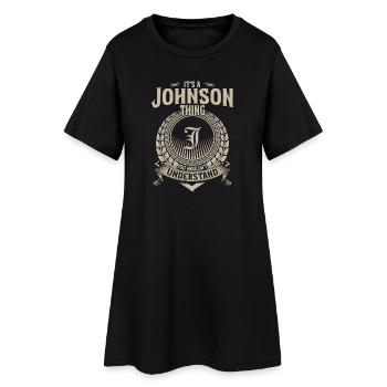 Johnson Thing Wappen T-Shirt - Frauen T-Shirt-Kleid - Schwarz - Vorne