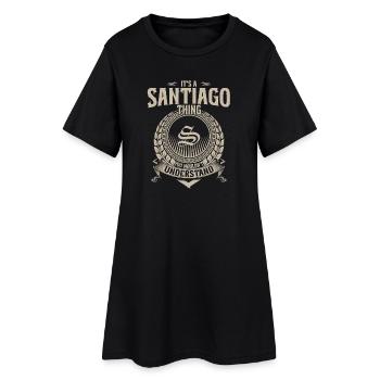 Santiago Crest T-Shirt - Frauen T-Shirt-Kleid - Schwarz - Vorne