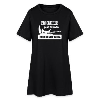 Pas d’astuces, juste des friandises pour chat Halloween - Robe T-shirt Femme - noir - Devant