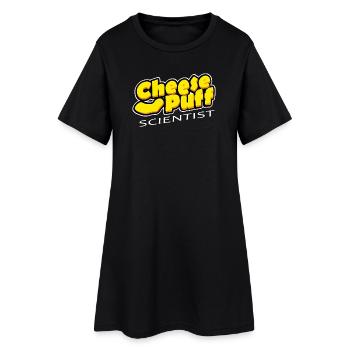 Cheese Puff Scientist - Women’s T-Shirt Dress - black - Front