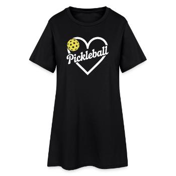 Pickleball - Robe T-shirt Femme - noir - Devant