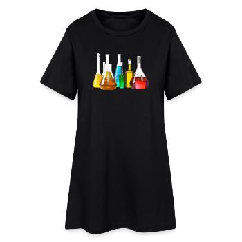 Collection de verrerie de laboratoire colorée - Robe T-shirt Femme - noir - Devant