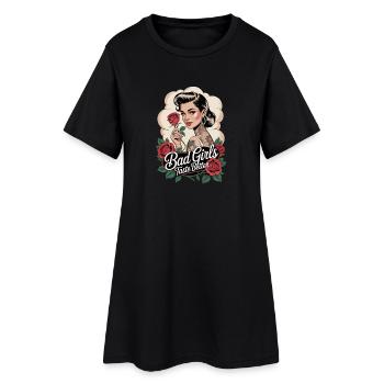 Les mauvaises filles ont meilleur goût Style de tatouage - Robe T-shirt Femme - noir - Devant