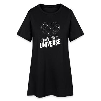 Amour L’Univers Constellation Coeur Cosmos - Robe T-shirt Femme - noir - Devant