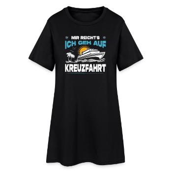 Drôle Croisière Dictons Tenues Vacances - Robe T-shirt Femme - noir - Devant