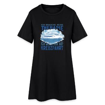 Drôle Croisière Dictons Tenues Vacances - Robe T-shirt Femme - noir - Devant