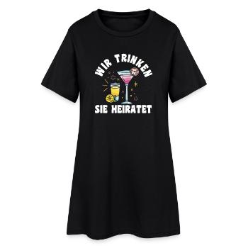 Bachelor Party Team Bride Hen Party - Women’s T-Shirt Dress - black - Front