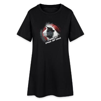 Cochon d’Inde avec un dicton amusant - Robe T-shirt Femme - noir - Devant