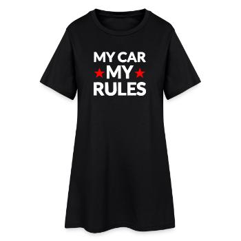 Voiture - Robe T-shirt Femme - noir - Devant