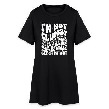 Je ne suis pas maladroit citation manuscrite - Robe T-shirt Femme - noir - Devant
