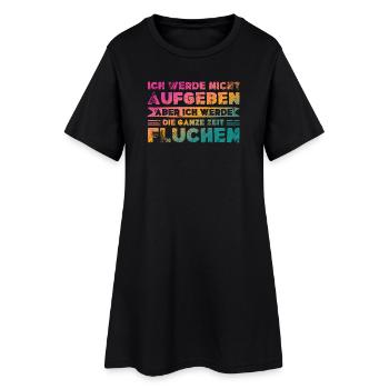 Keep going - Gym, Radfahren, Joggen, Yoga, Wandern - Frauen T-Shirt-Kleid - Schwarz - Vorne