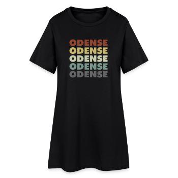 Odense - Danemark - Danemark - Scandinavie - Robe T-shirt Femme - noir - Devant