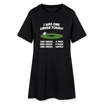 J’étais un sous aujourd’hui ! Golfeur Golf Golf - Robe T-shirt Femme - noir - Devant