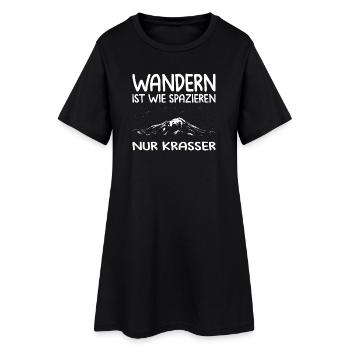 Dictons de randonnée Hiker Tenues de randonnée - Robe T-shirt Femme - noir - Devant