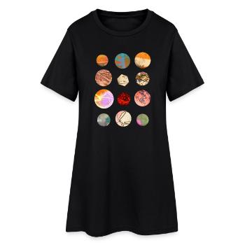 Marbles and planets - Women’s T-Shirt Dress - black - Front