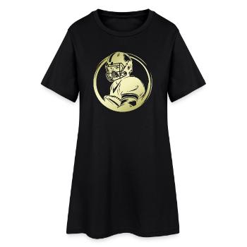 Silhouette de football américain - Robe T-shirt Femme - noir - Devant