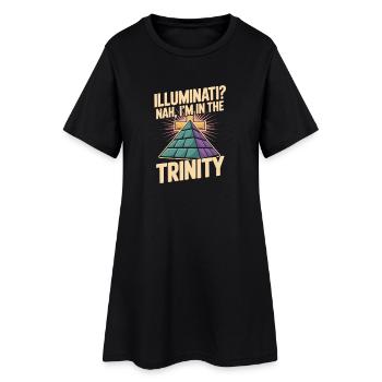 Les Illuminati chrétiens dans la Trinité - Robe T-shirt Femme - noir - Devant