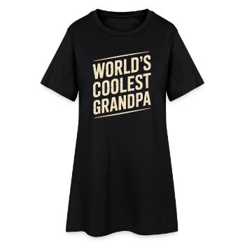Le monde le plus cool grand-père grand-père disant vintage - Robe T-shirt Femme - noir - Devant