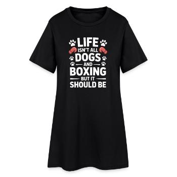 Boxen Spruch Hunde Boxer Lustiges Boxen Geschenk - Frauen T-Shirt-Kleid - Schwarz - Vorne