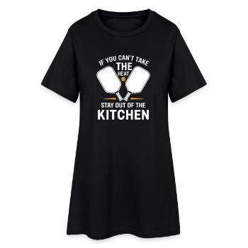 Dinkball Pickleball Outfit Paddle Crew - Robe T-shirt Femme - noir - Devant