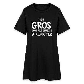 Der große, härtere Humor - Frauen T-Shirt-Kleid - Schwarz - Vorne