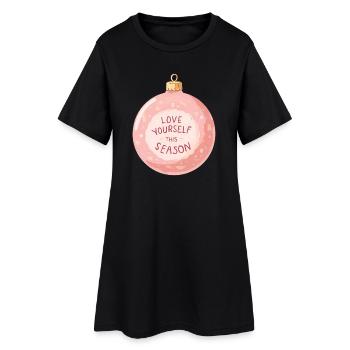 Aimez-vous - Ornement de Noël rétro anime - Robe T-shirt Femme - noir - Devant