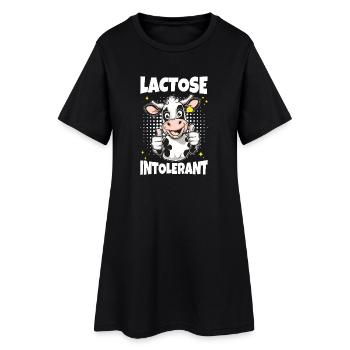 Vache laitière intolérante au lactose - Robe T-shirt Femme - noir - Devant