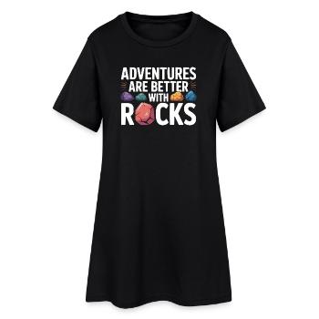 Collecte de roches Rockhound Rock Collector Géologie - Robe T-shirt Femme - noir - Devant