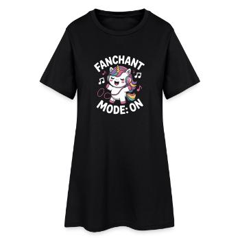 K-Pop Fanchant Korea Music - Women’s T-Shirt Dress - black - Front