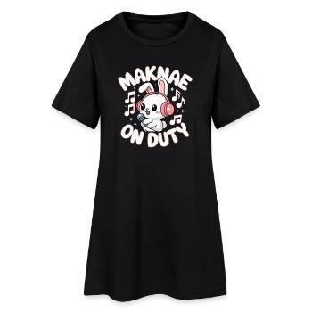 Fan de K-Pop Drôle Corée Maknae - Robe T-shirt Femme - noir - Devant
