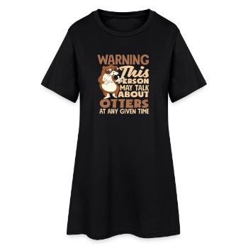 Cadeau d’amoureux de la loutre de mer - Robe T-shirt Femme - noir - Devant