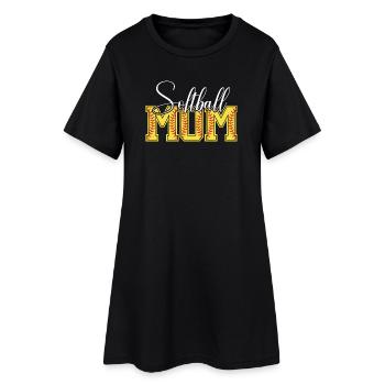Maman de softball - Robe T-shirt Femme - noir - Devant