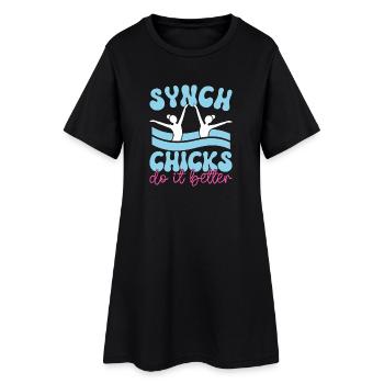 Natation synchronisée Natation artistique Sports nautiques - Robe T-shirt Femme - noir - Devant