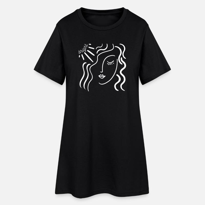 hell - Frauen T-Shirt-Kleid - Schwarz