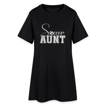 Tante de soccer - Robe T-shirt Femme - noir - Devant