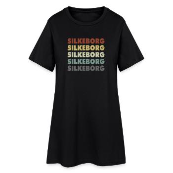 Silkeborg - Danemark - Danemark - Scandinavie - Robe T-shirt Femme - noir - Devant
