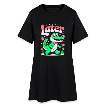 À plus tard Aligator - Alligator Retro Design - Robe T-shirt Femme - noir - Devant