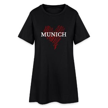 J’adore Munich, souvenir Munich - Robe T-shirt Femme - noir - Devant