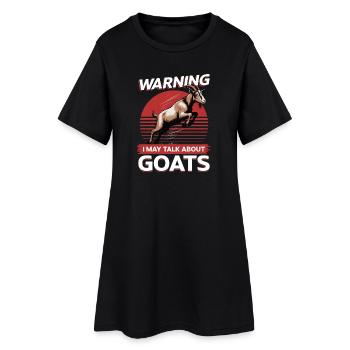 Drôle d’animal de la ferme chèvre - Robe T-shirt Femme - noir - Devant