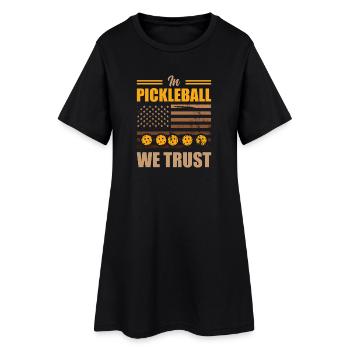 Pickleball We Trust USA Flag - Women’s T-Shirt Dress - black - Front