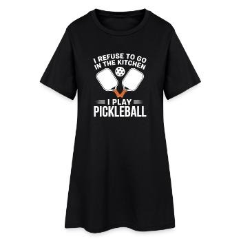Boule de cuisine Dinkball Pickleball Paddleball - Robe T-shirt Femme - noir - Devant