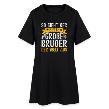 So Sieht Der Große Buder Der Welt Aus - Frauen T-Shirt-Kleid - Schwarz - Vorne