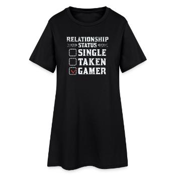 Chemise de statut de relation de joueur - Robe T-shirt Femme - noir - Devant