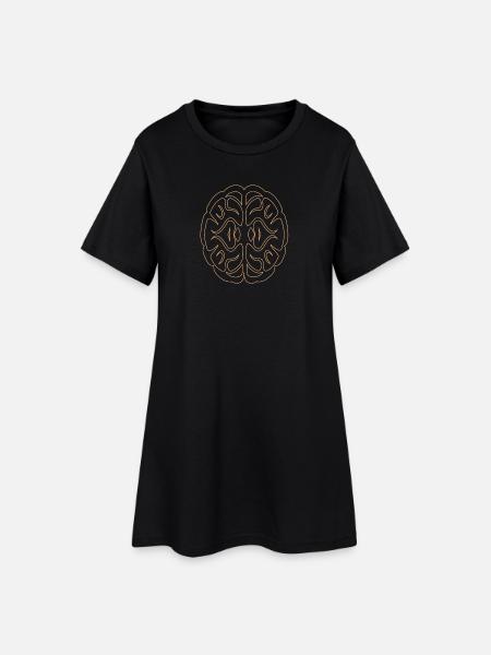 Cerveau01 - Robe T-shirt Femme - noir