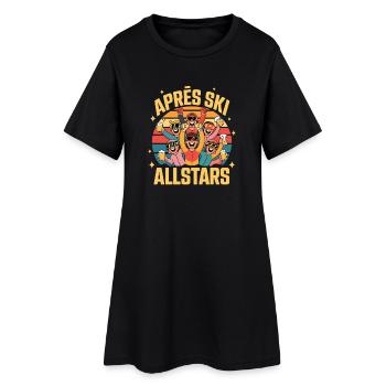 Après-ski Allstars Hut Fun Slope Party - Robe T-shirt Femme - noir - Devant