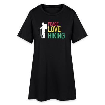 Peaceful Hiking Life Nature Trail Explorer Fan - Frauen T-Shirt-Kleid - Schwarz - Vorne