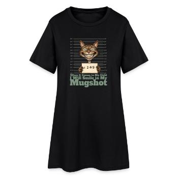 Funny Sarcasm When It Comes to My Child Cat Lover - Women’s T-Shirt Dress - black - Front
