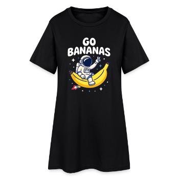 Go Bananas Astronaut Banana - Women’s T-Shirt Dress - black - Front