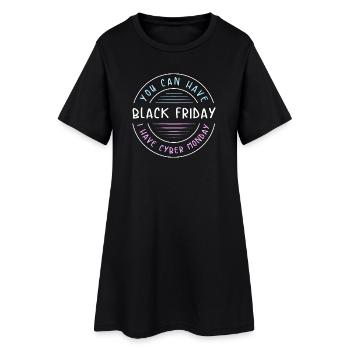 Virée shopping du Cyber Monday - Robe T-shirt Femme - noir - Devant